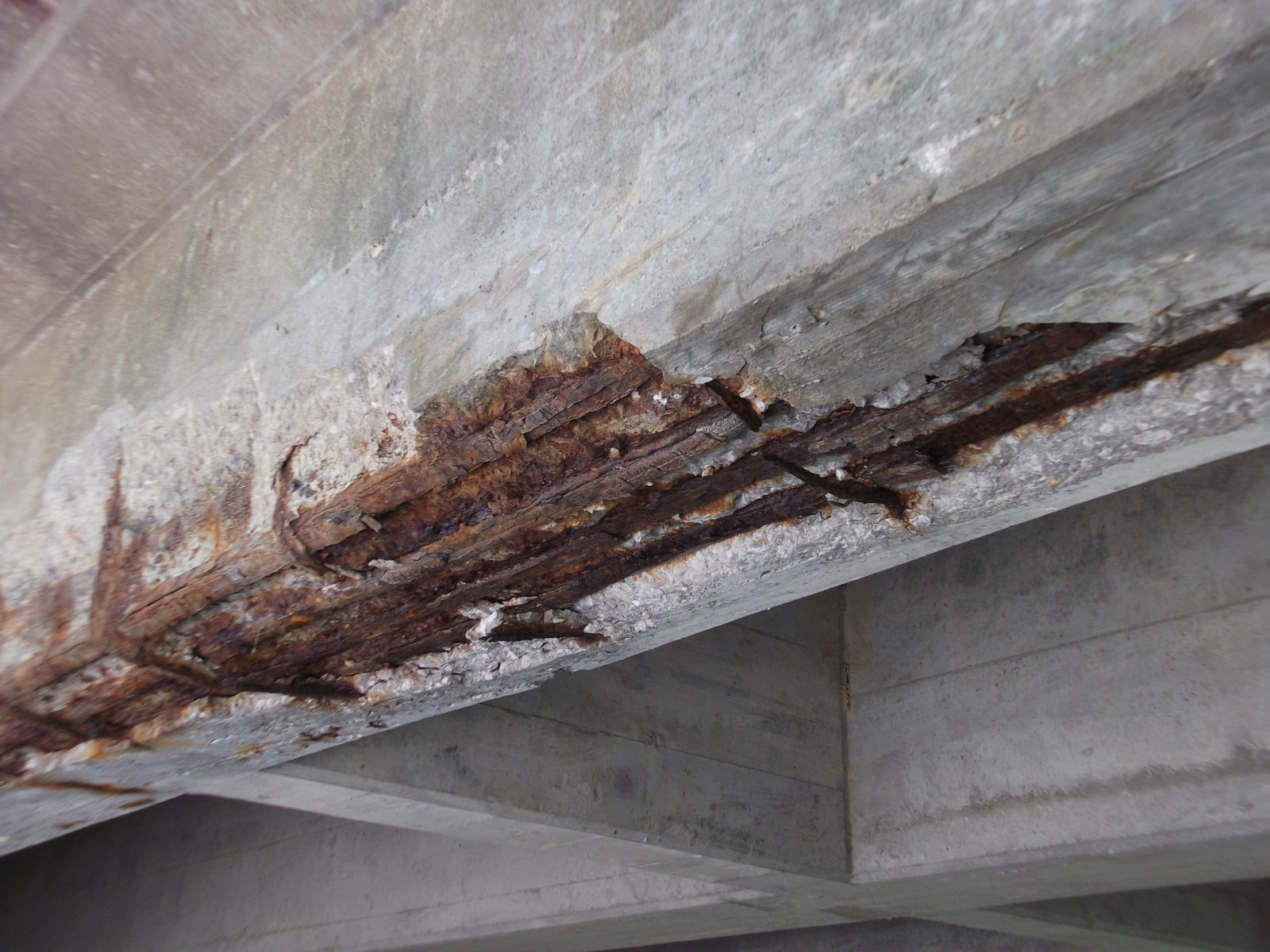 Bare rebar corrosion