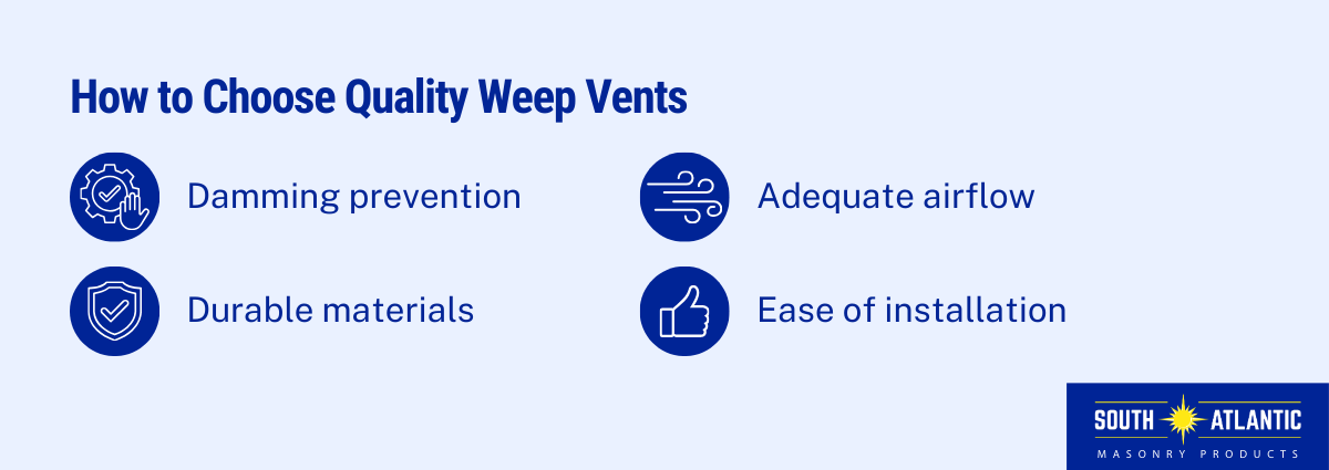 How to choose which weep vent to buy